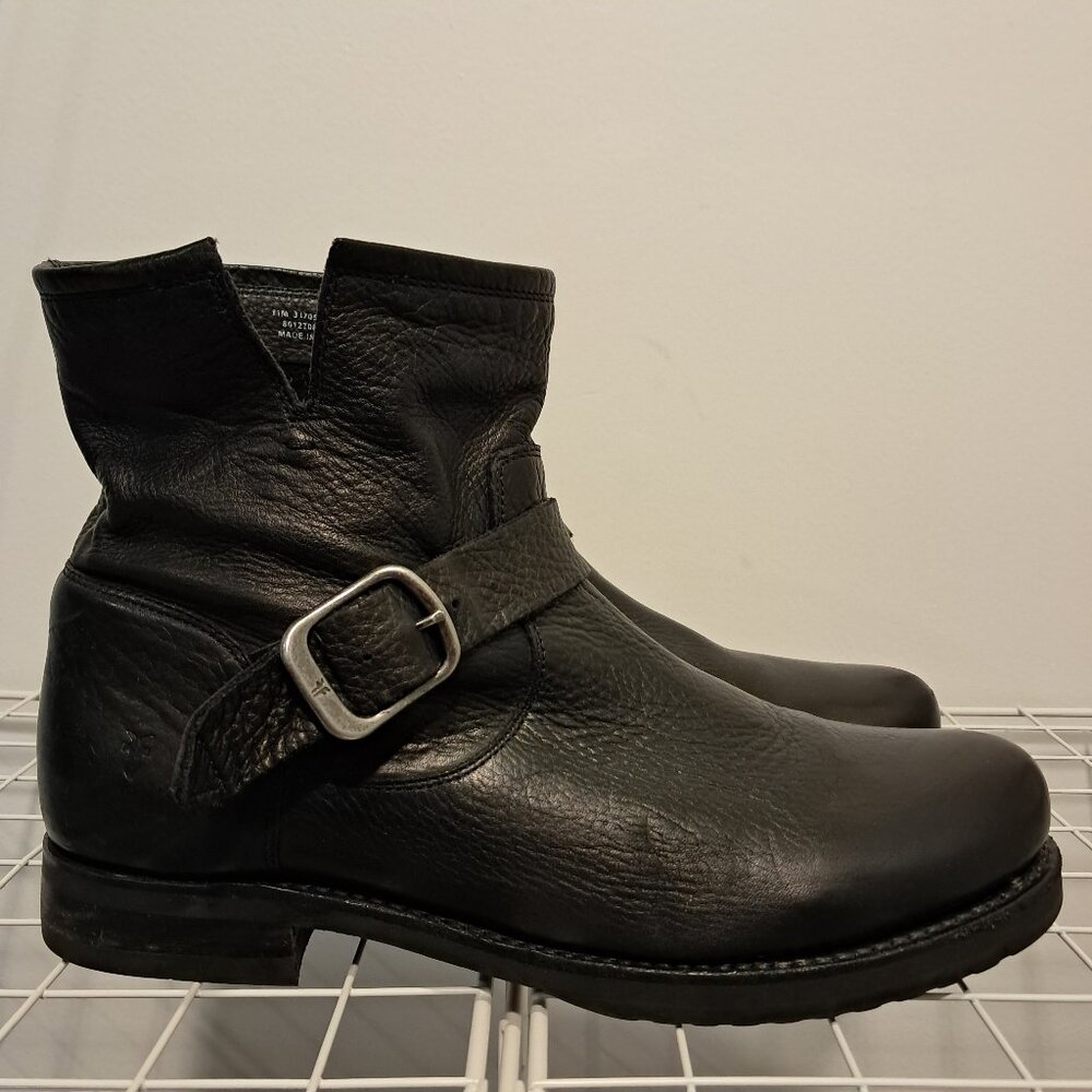 FRYE Women’s Black Leather Veronica Bootie